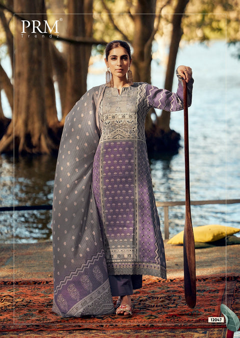 Designer Printed pure jamm cotton Kurta With Pant And Dupatta