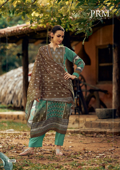 Designer Printed pure jamm cotton Kurta With Pant And Dupatta