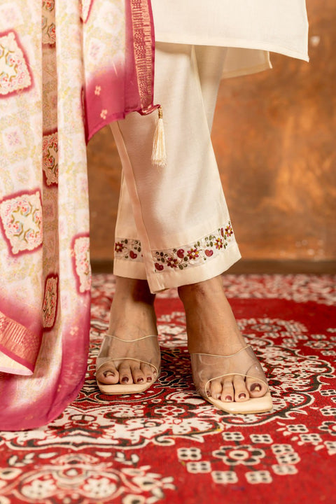 Stylum Women Marina Silk  Kurta Pant Dupatta Set