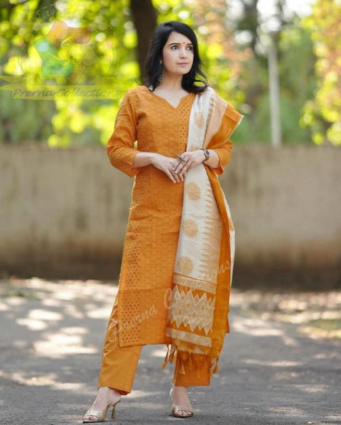 Pure South cotton beautiful handloom kurti suit