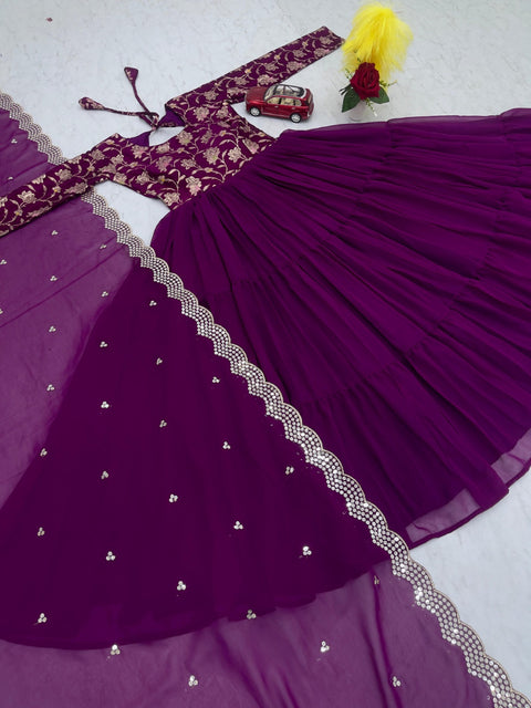New Beautiful Fox Georgette Morni Gown with dupatta