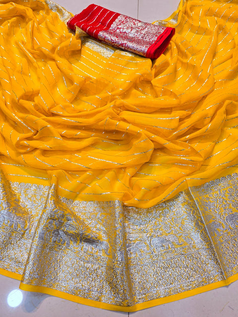 Pure Viscose Zari Weaving Saree