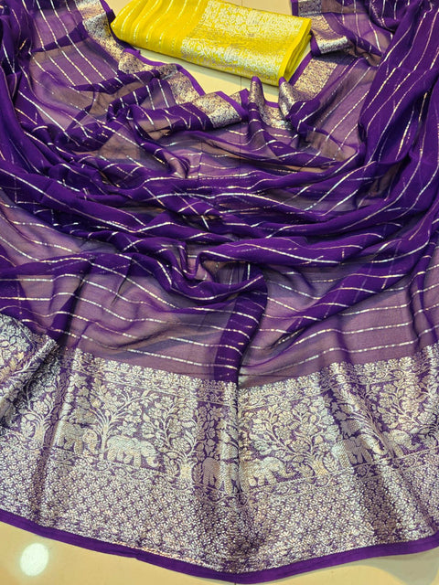 Pure Viscose Zari Weaving Saree