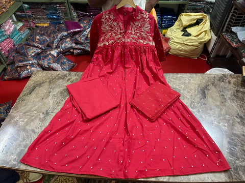cotton kurta with straight pant and dupatta