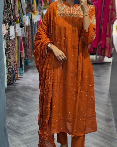 cotton kurta with straight pant and dupatta