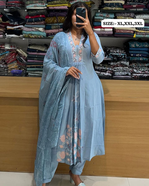 Rayon beautiful foil print straight kurta and pant with dupatta
