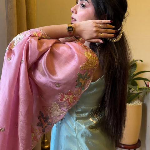 Georgette New Party Wear Punjabi Pakistani Anarkali Plazzo Export Suit,
