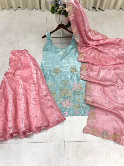 Georgette New Party Wear Punjabi Pakistani Anarkali Plazzo Export Suit,