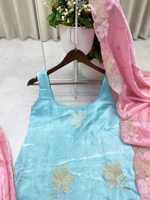 Georgette New Party Wear Punjabi Pakistani Anarkali Plazzo Export Suit,