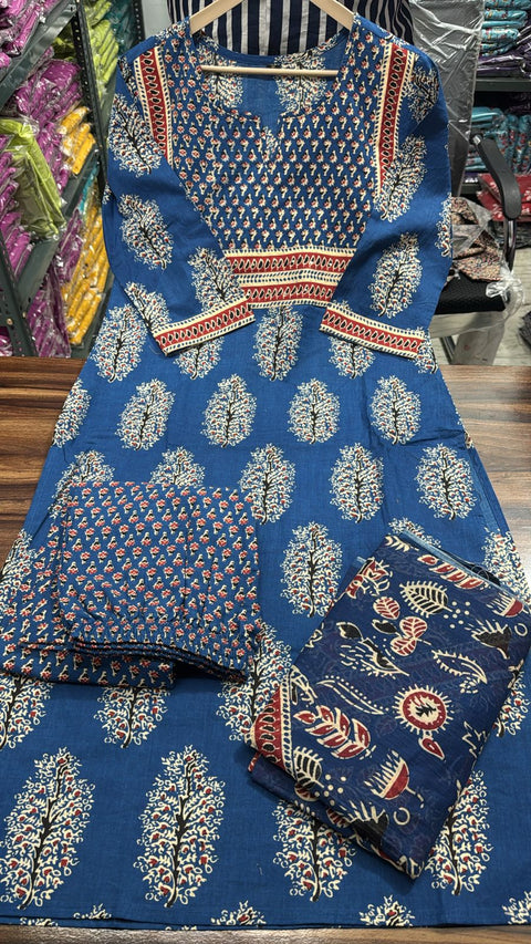 Designer Farida Gupta Pattern Cotton Suit