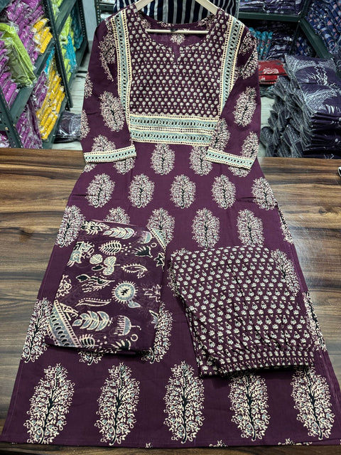 Designer Farida Gupta Pattern Cotton Suit