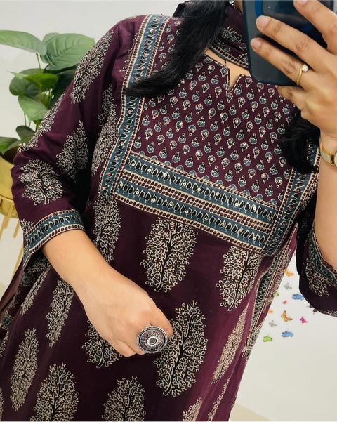 Designer Farida Gupta Pattern Cotton Suit
