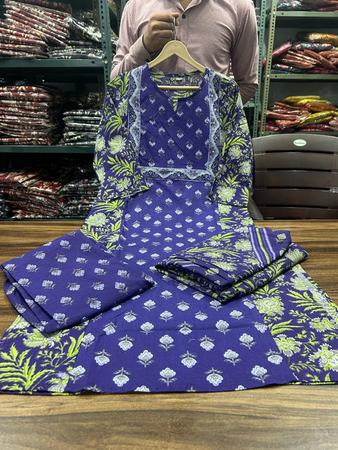 Designer Heavy Embroidered Kurti With Pant & Dupatta Set