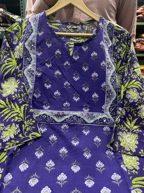 Designer Heavy Embroidered Kurti With Pant & Dupatta Set