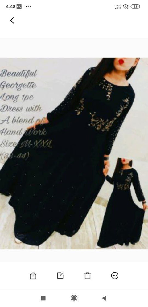 Printed Rayon Blend Stitched Anarkali Gown