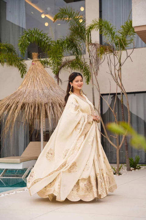 Printed Rayon Blend Stitched Anarkali Gown