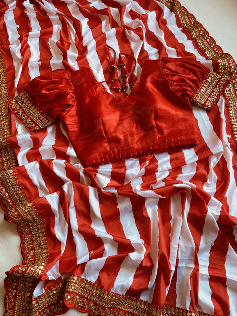 beautiful pure Satin Silk digital Printed Work sarees