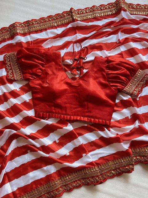 beautiful pure Satin Silk digital Printed Work sarees