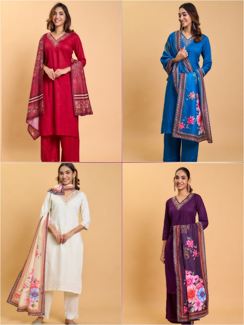 Varanga Women Kurta Pant Dupatta Set
