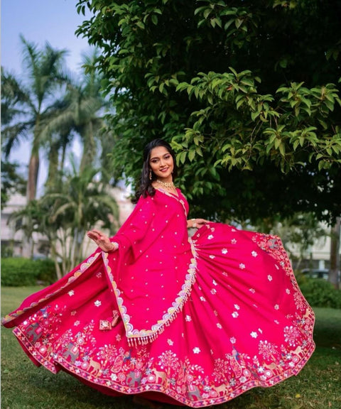 Beautiful traditional paithani Gown