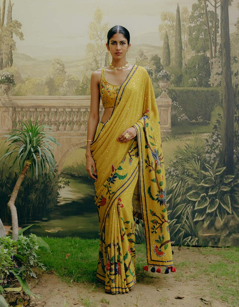 Laxminam Aastha Digital Flower Printed Georgette Saree