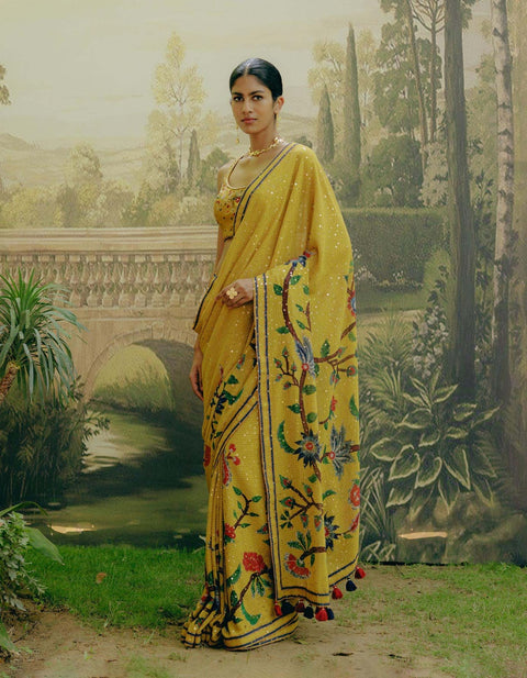 Laxminam Aastha Digital Flower Printed Georgette Saree