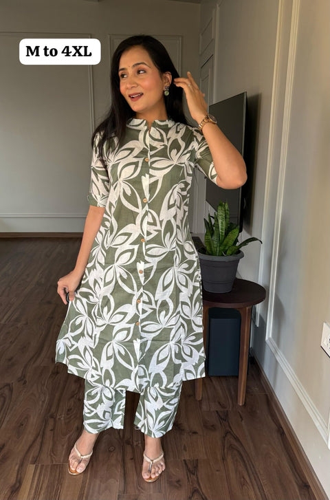 Trendy attractive cotton Kurti with plazzo