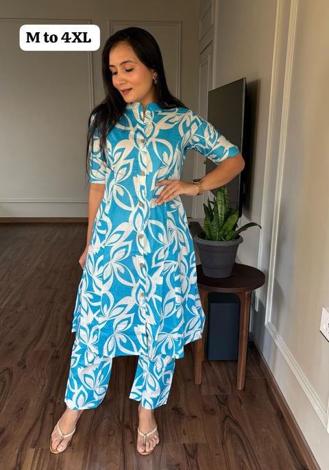 Trendy attractive cotton Kurti with plazzo