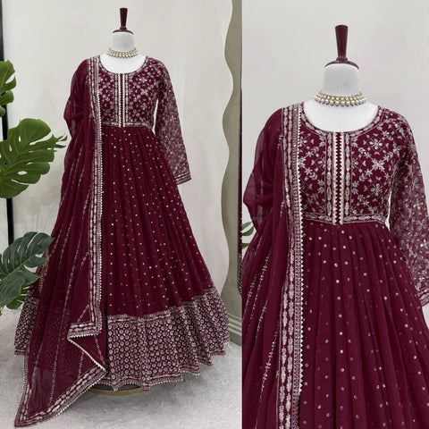 Party Wear Embroidery Work Fancy Suit Anarkali suit