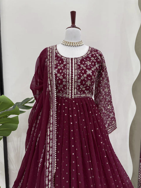 Party Wear Embroidery Work Fancy Suit Anarkali suit
