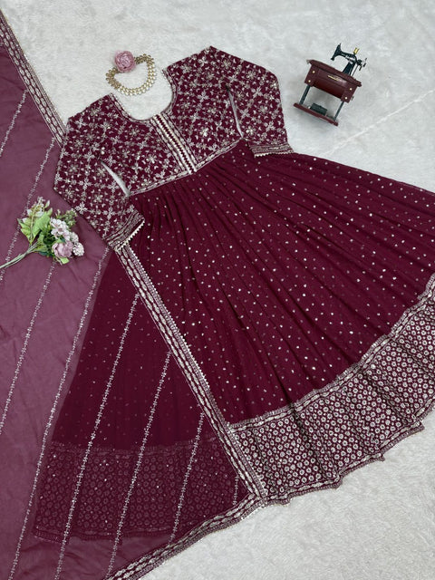 Party Wear Embroidery Work Fancy Suit Anarkali suit