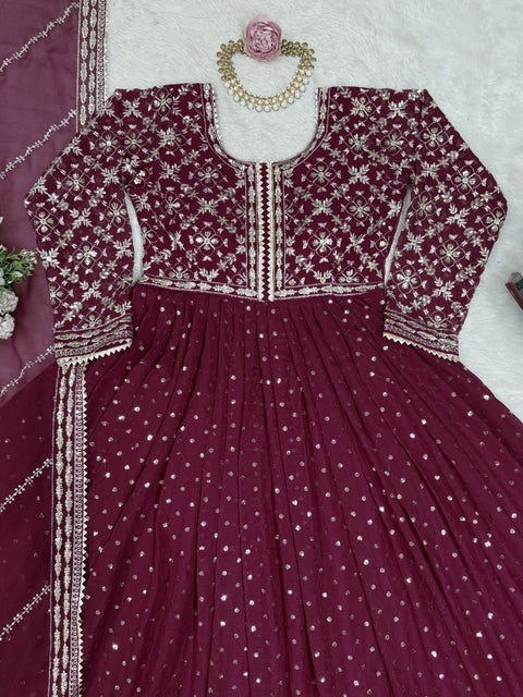 Party Wear Embroidery Work Fancy Suit Anarkali suit
