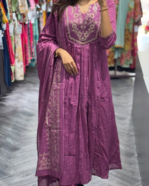 cotton round kurti with straight pant and dupatta