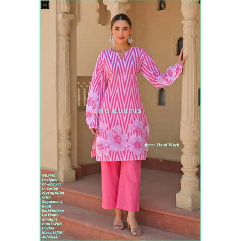 Beautiful Cotton Printed Suit with Gotta Work