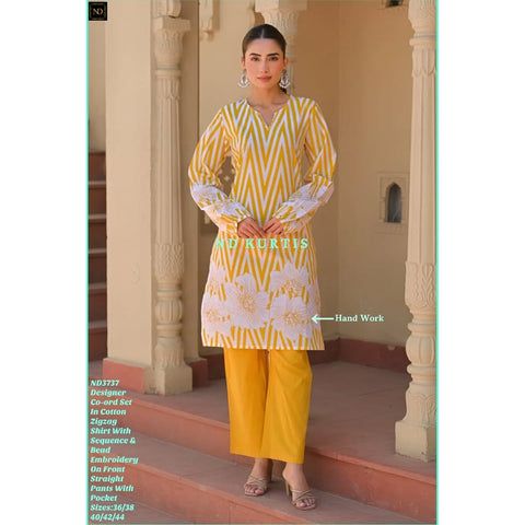 Beautiful Cotton Printed Suit with Gotta Work