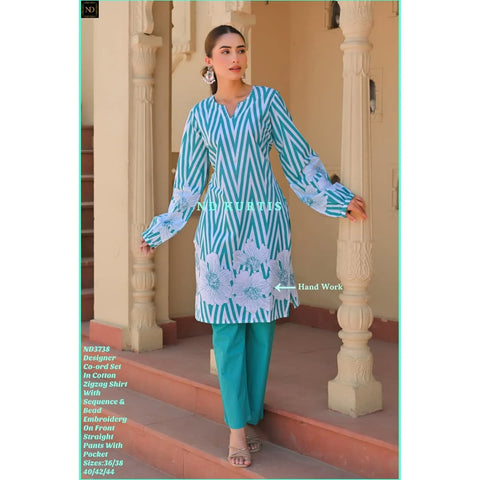 Beautiful Cotton Printed Suit with Gotta Work