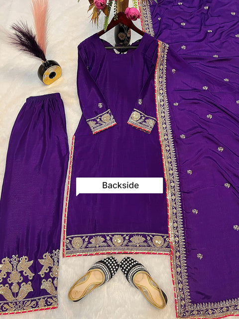 Printed Cotton Straight Suit Set With Dupatta