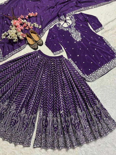 Trendy Party Wear Pakistani Suits With Heavy Embroidered Work