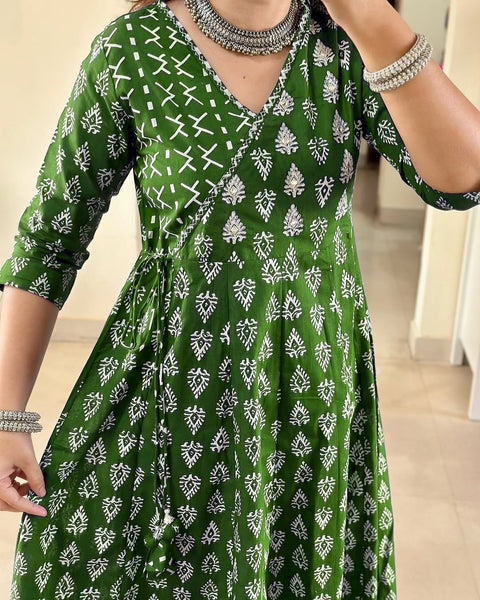 Rayon Aliya Cut Kurti Pant and Dupatta Suit