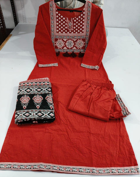 Jaipuri Floral Print Idaho Pattern Suit