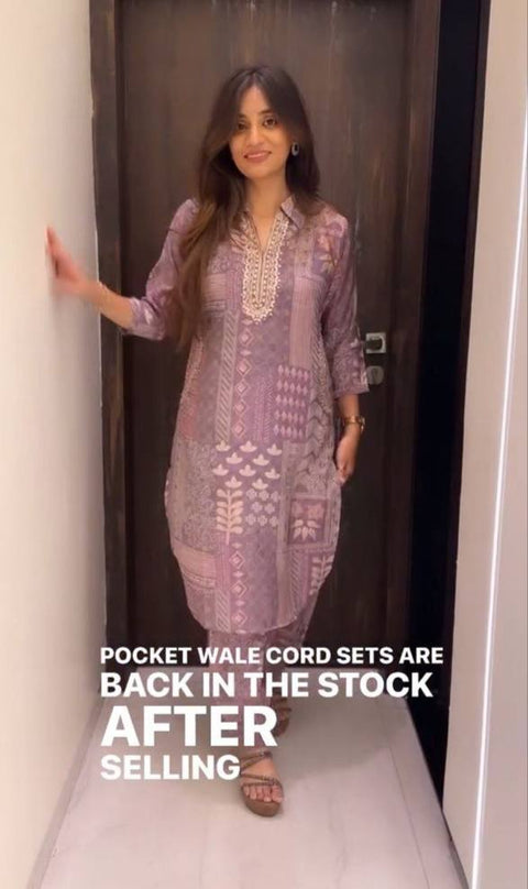 designer pithan work pure cotton kurti suit