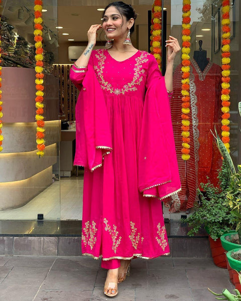Stylish Anarkali Dress with Dupatta