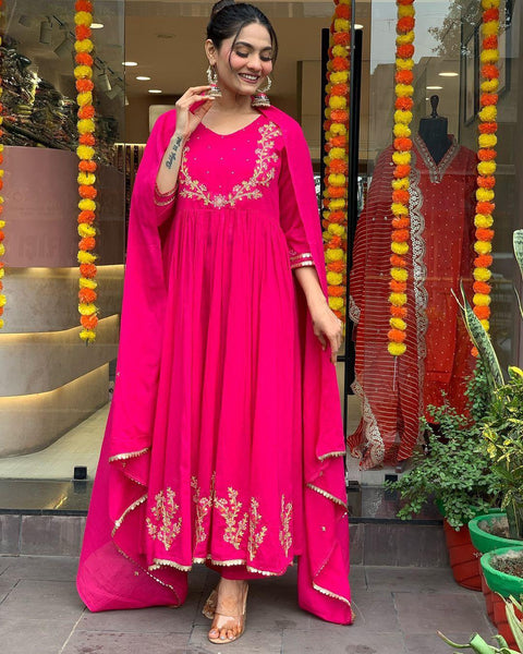 Stylish Anarkali Dress with Dupatta