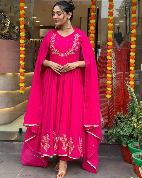 Stylish Anarkali Dress with Dupatta