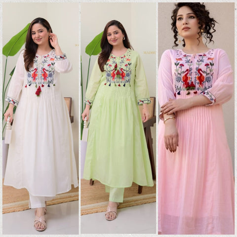 Georgette A-line Kurti With Pant