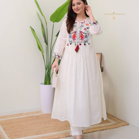 Georgette A-line Kurti With Pant