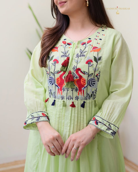 Georgette A-line Kurti With Pant