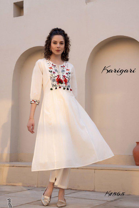 Georgette A-line Kurti With Pant