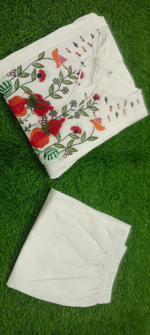 Georgette A-line Kurti With Pant