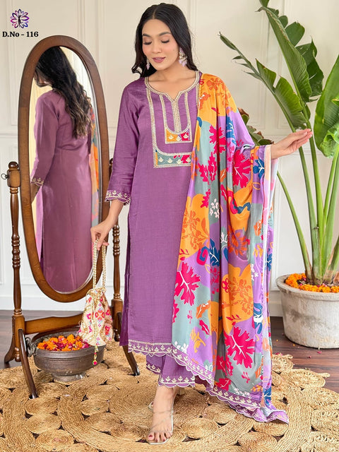 Festive Wear Salwar Suit with Dupatta